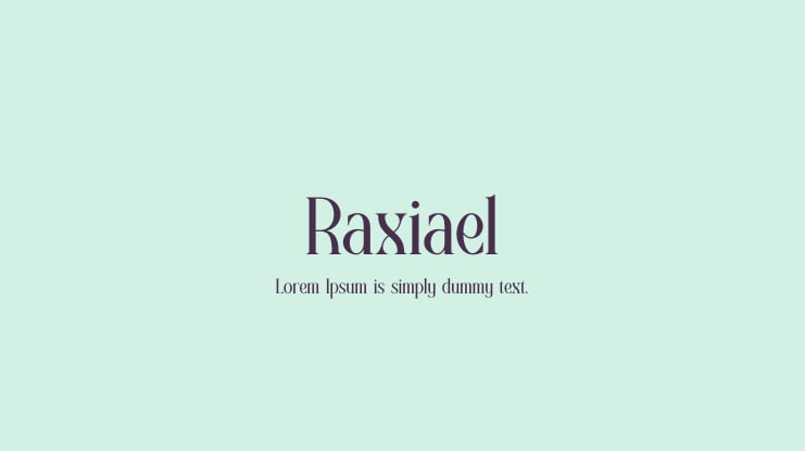 Raxiael Font