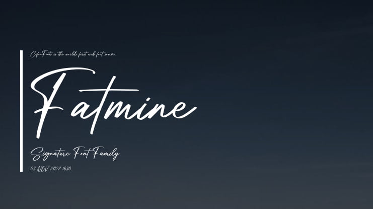 Fatmine Signature Font