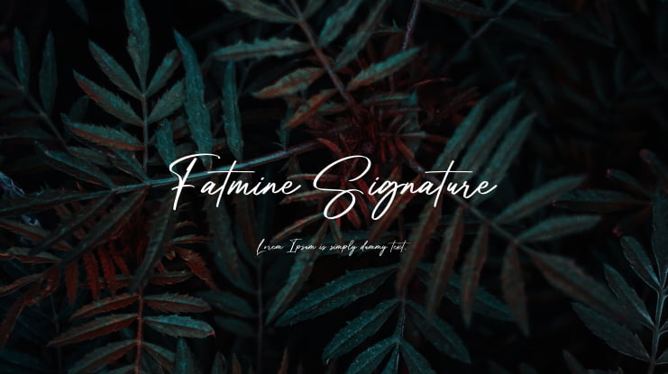 Fatmine Signature Font