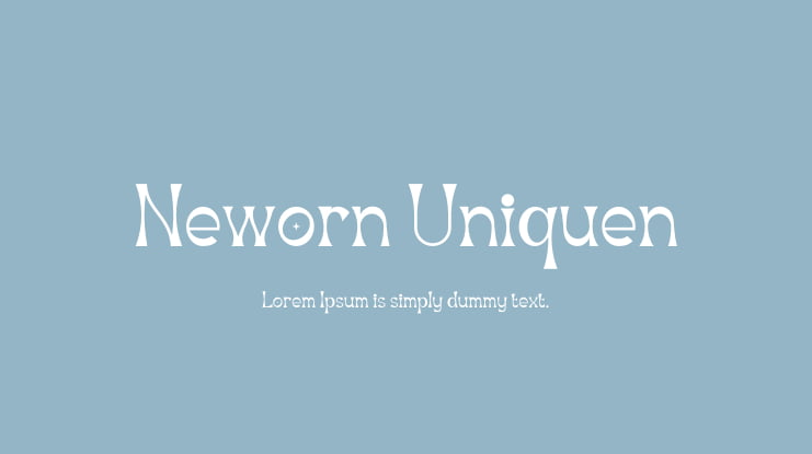 Neworn Uniquen Font