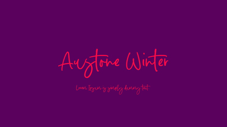 Austone Winter Font