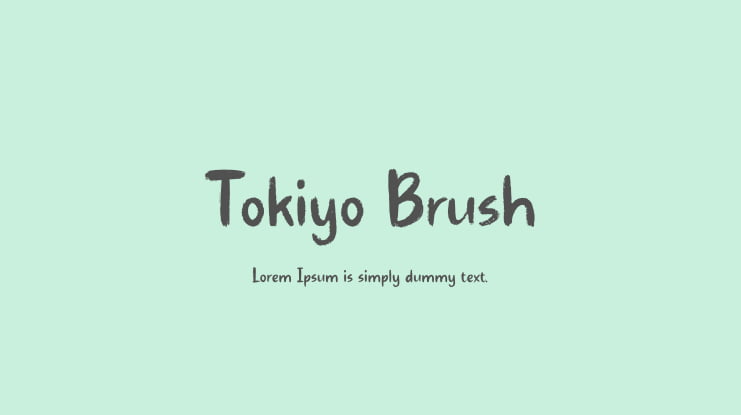 Tokiyo Brush Font