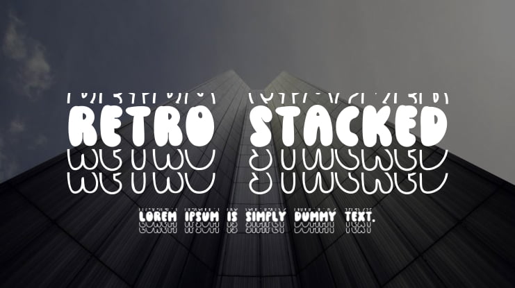 Retro Stacked Font