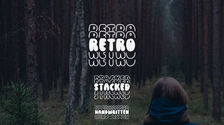 Retro Stacked Font