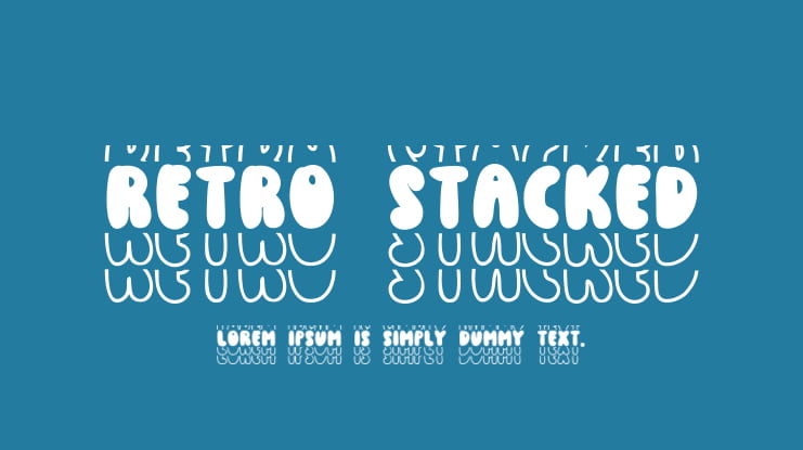 Retro Stacked Font