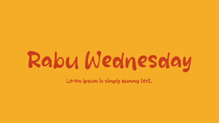 Rabu Wednesday Font