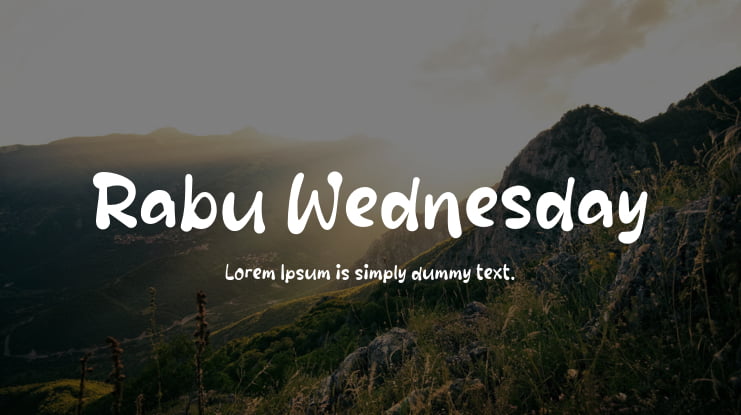 Rabu Wednesday Font