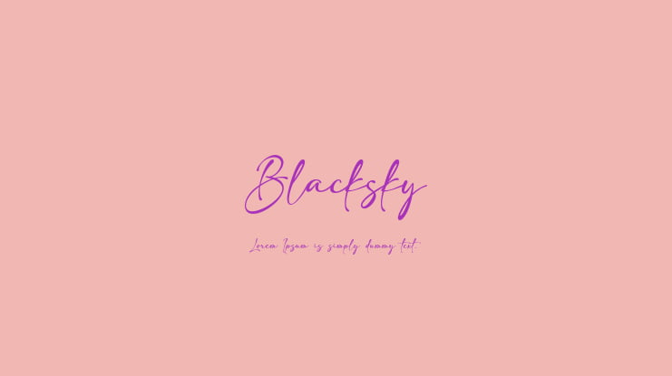 Blacksky Font