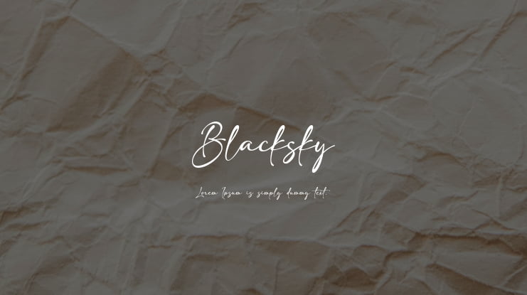 Blacksky Font