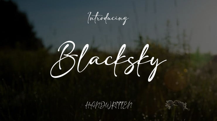 Blacksky Font