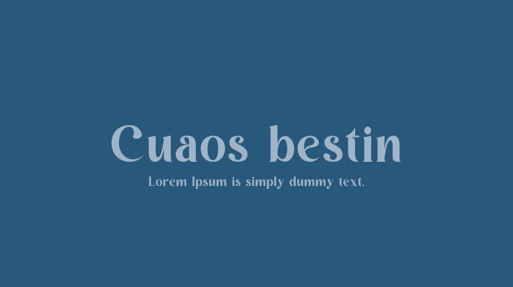 Cuaos bestin Font