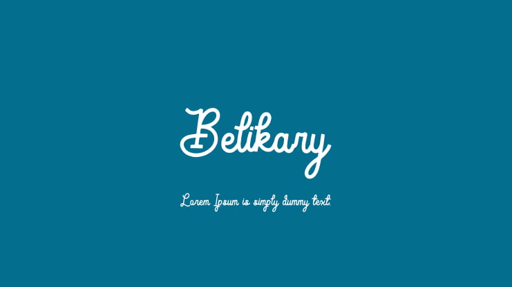 Belikary Font