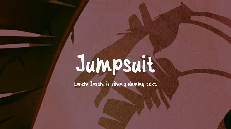 Jumpsuit Font