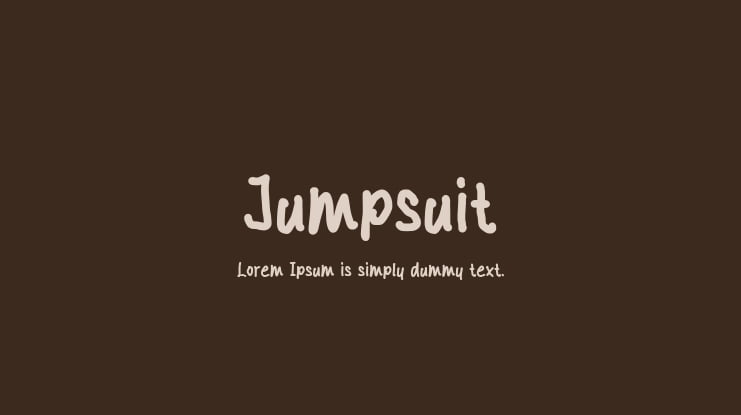 Jumpsuit Font