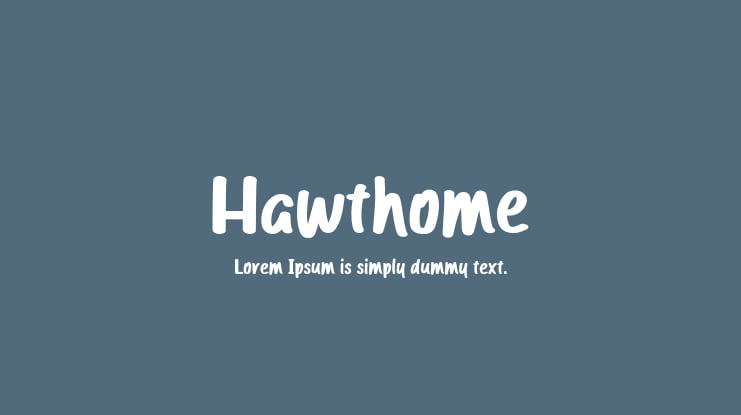 Hawthome Font