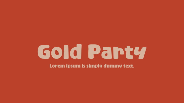 Gold Party Font