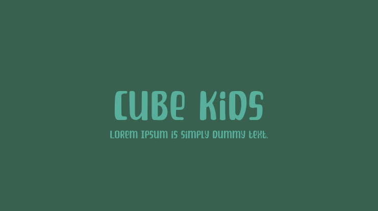 Cube Kids Font