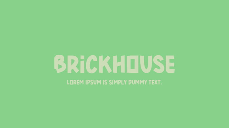 Brickhouse Font