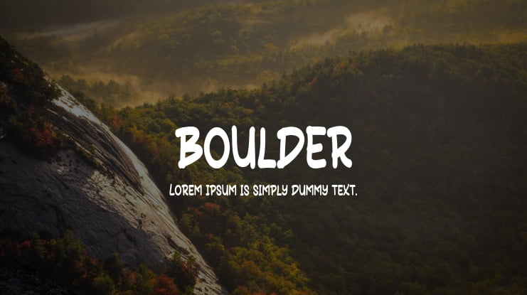 Boulder Font