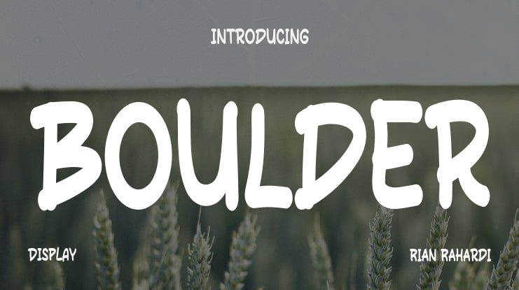 Boulder Font