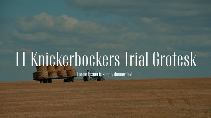 TT Knickerbockers Trial Grotesk Font Family