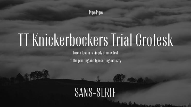 TT Knickerbockers Trial Grotesk Font Family