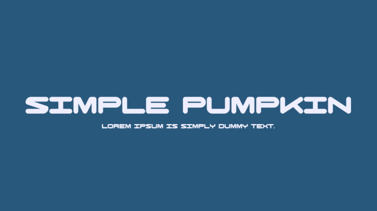 Simple Pumpkin Font