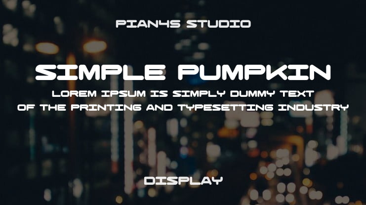 Simple Pumpkin Font