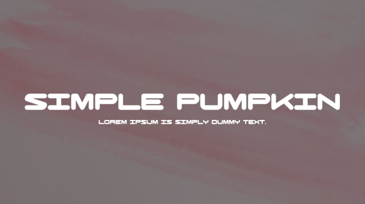 Simple Pumpkin Font