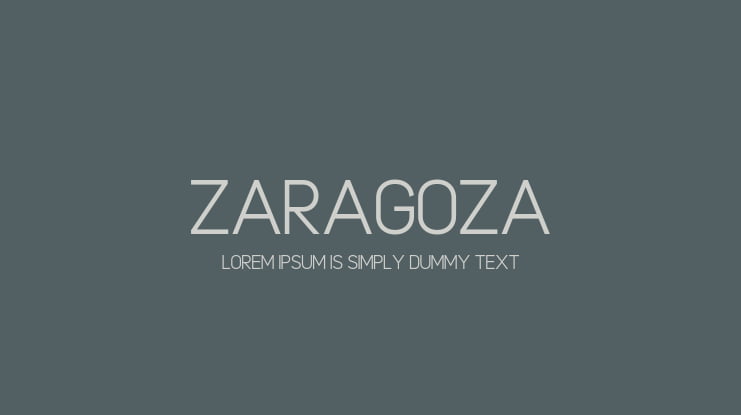 Zaragoza Font Family