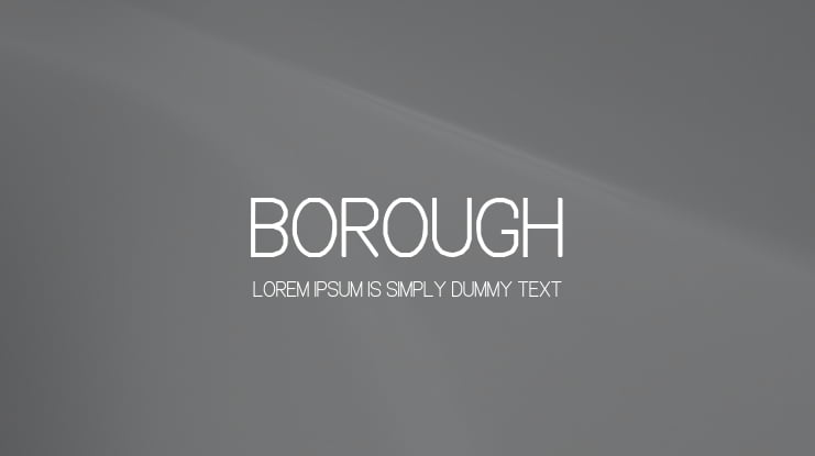 Borough Font Family