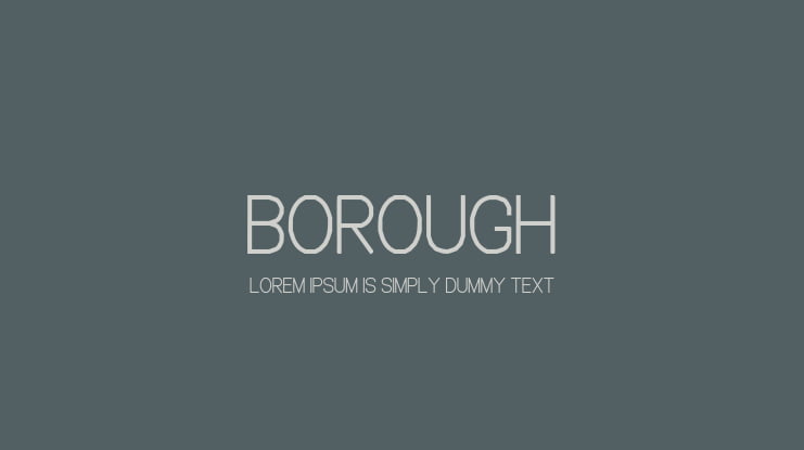 Borough Font Family