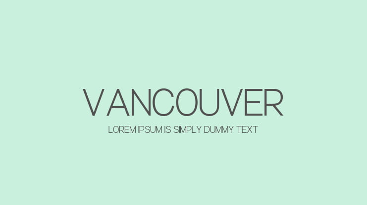 Vancouver Font Family