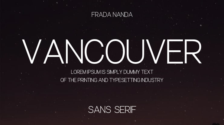 Vancouver Font Family