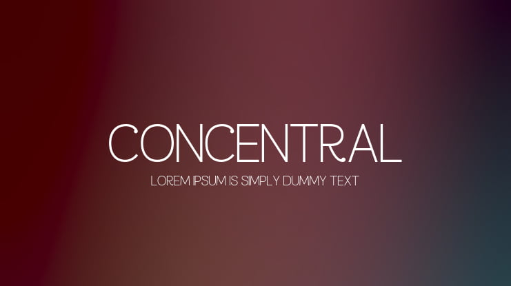 Concentral Font Family