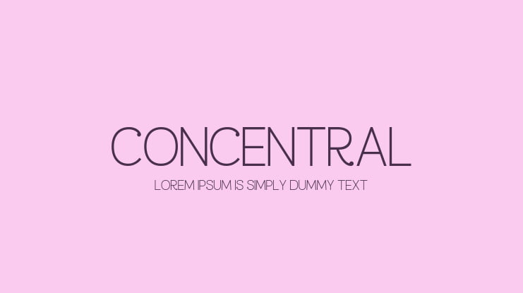 Concentral Font Family