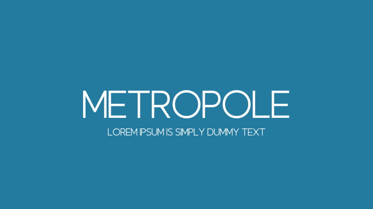 Metropole Font Family