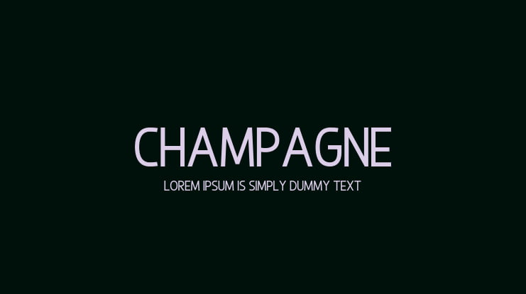 Champagne Font Family