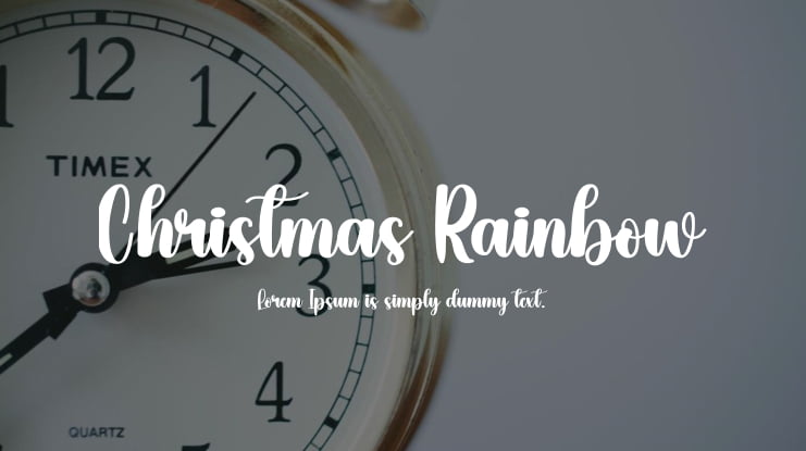 Christmas Rainbow Font