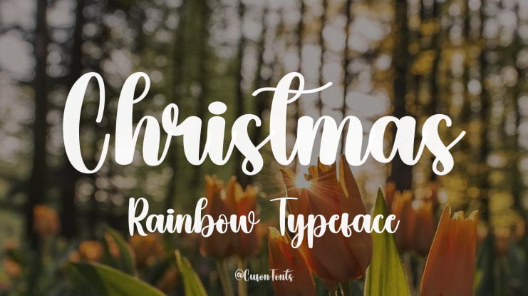 Christmas Rainbow Font