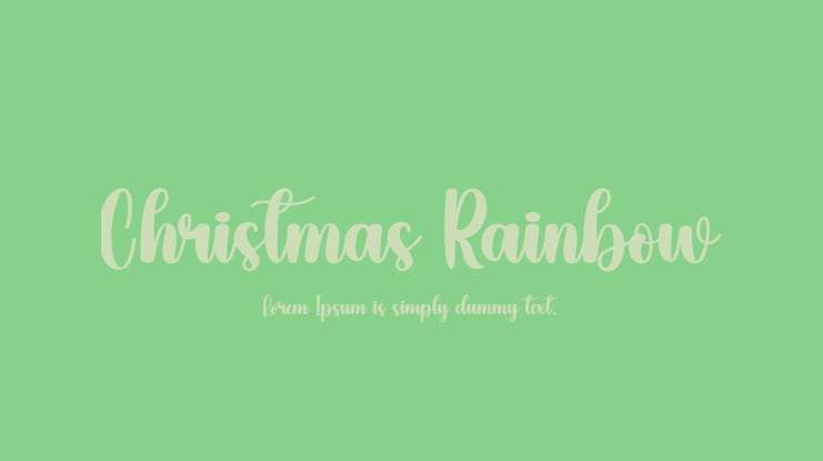 Christmas Rainbow Font