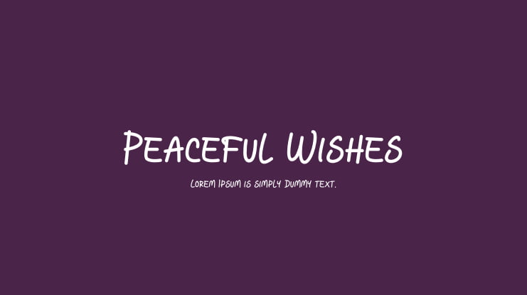 Peaceful Wishes Font