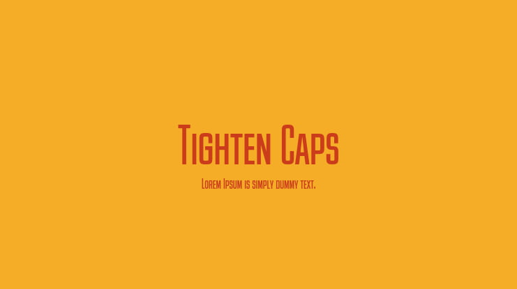 Tighten Caps Font Family