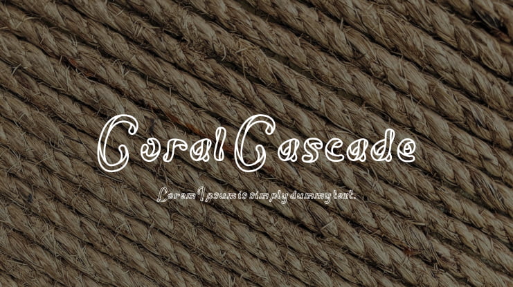 Coral Cascade Font Family