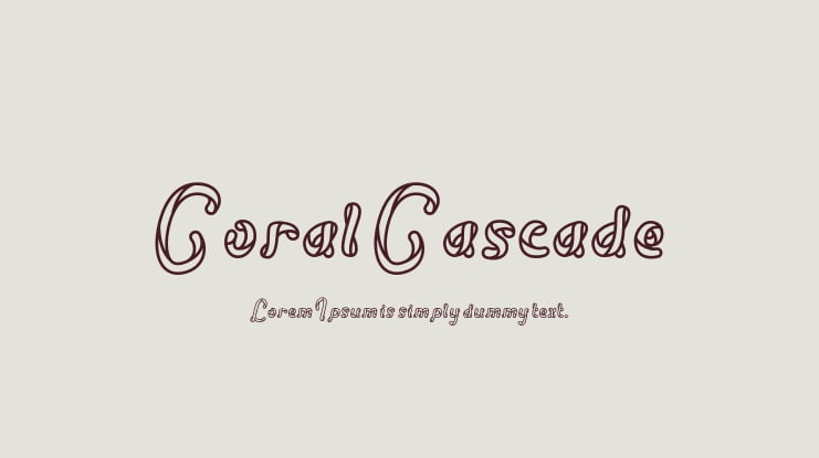 Coral Cascade Font Family