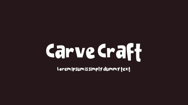 Carve Craft Font Family