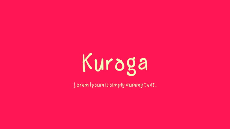 Kuroga Font