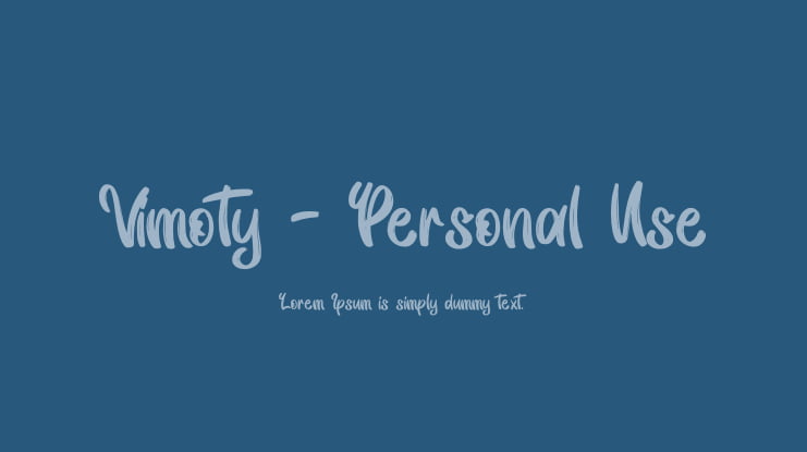 Vimoty - Personal Use Font