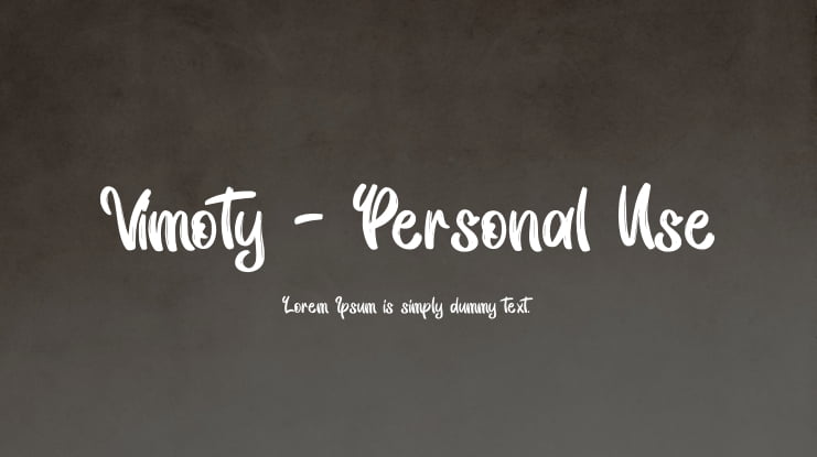 Vimoty - Personal Use Font