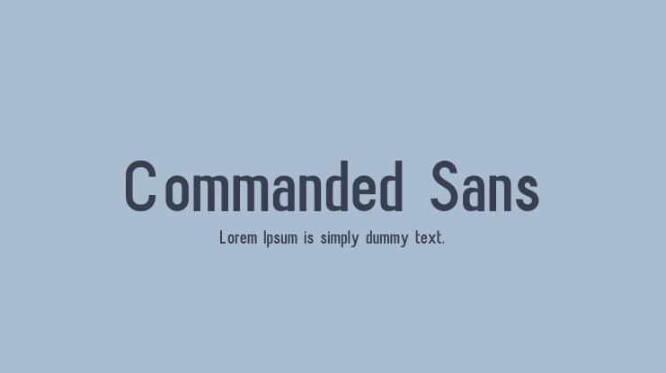 Commanded Sans Font Family